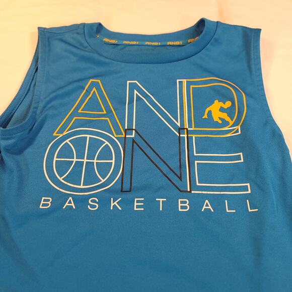 And One Basketball Casual Graphic Sleeveless T-Shirt Youth Boys Size 3T Blue - Picture 1 of 7